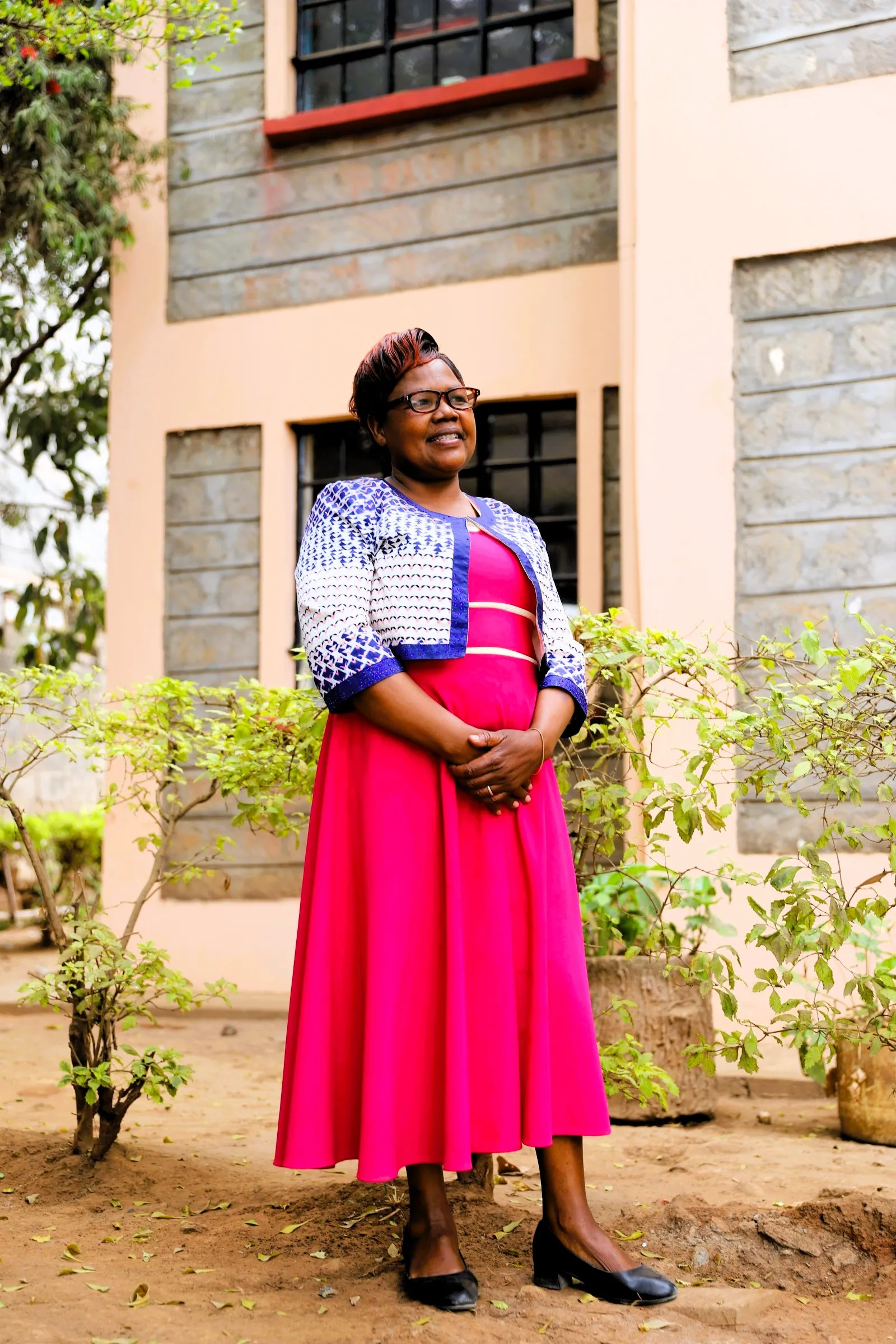 Teacher Lucy at the children's home