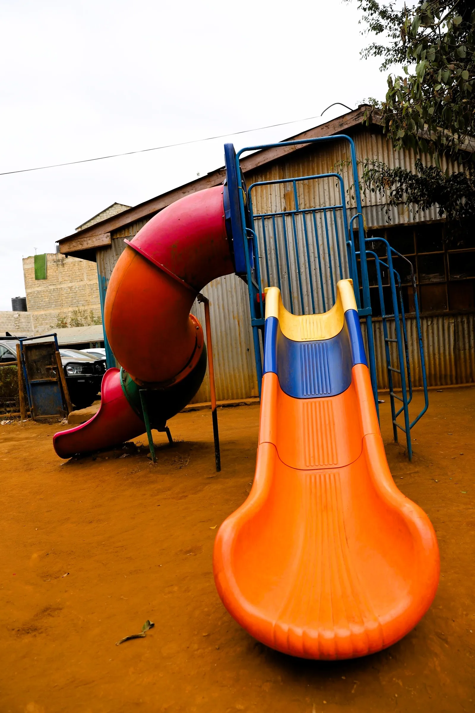 Children enjoying the playground swings